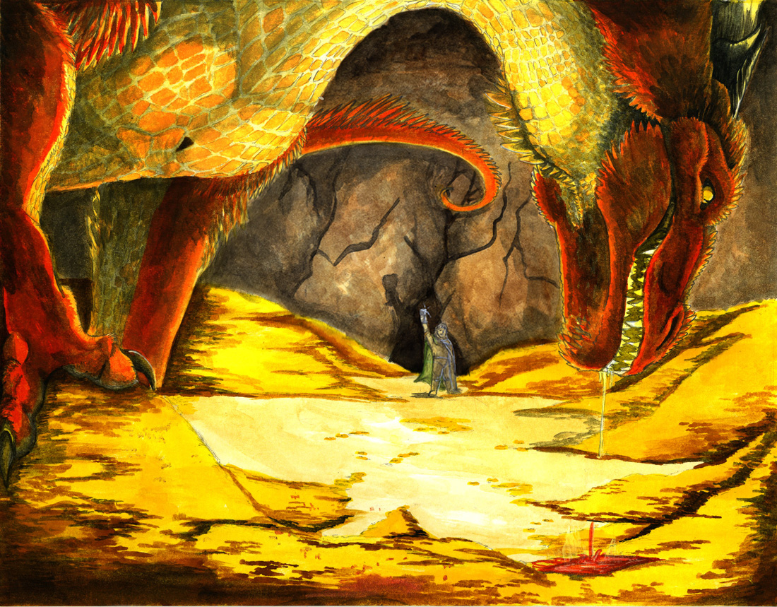 smaug in molten gold