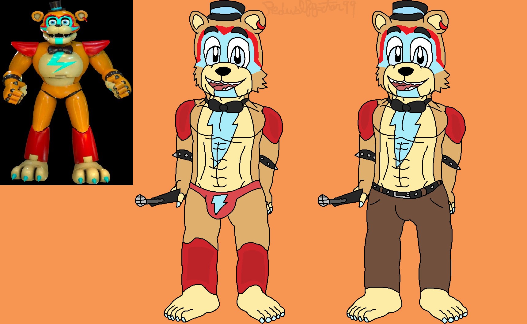 Glamrock Freddy by RedWolfGator99 -- Fur Affinity [dot] net