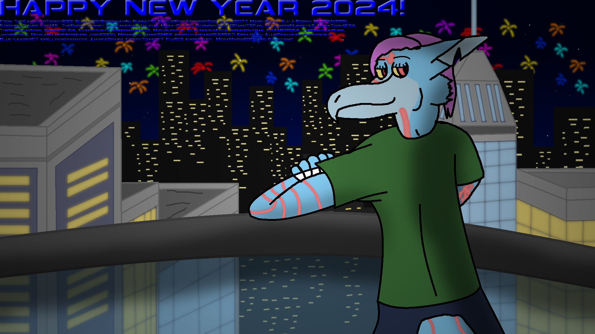 Happy New Year 2024! by Reesecandy2003 -- Fur Affinity [dot] net