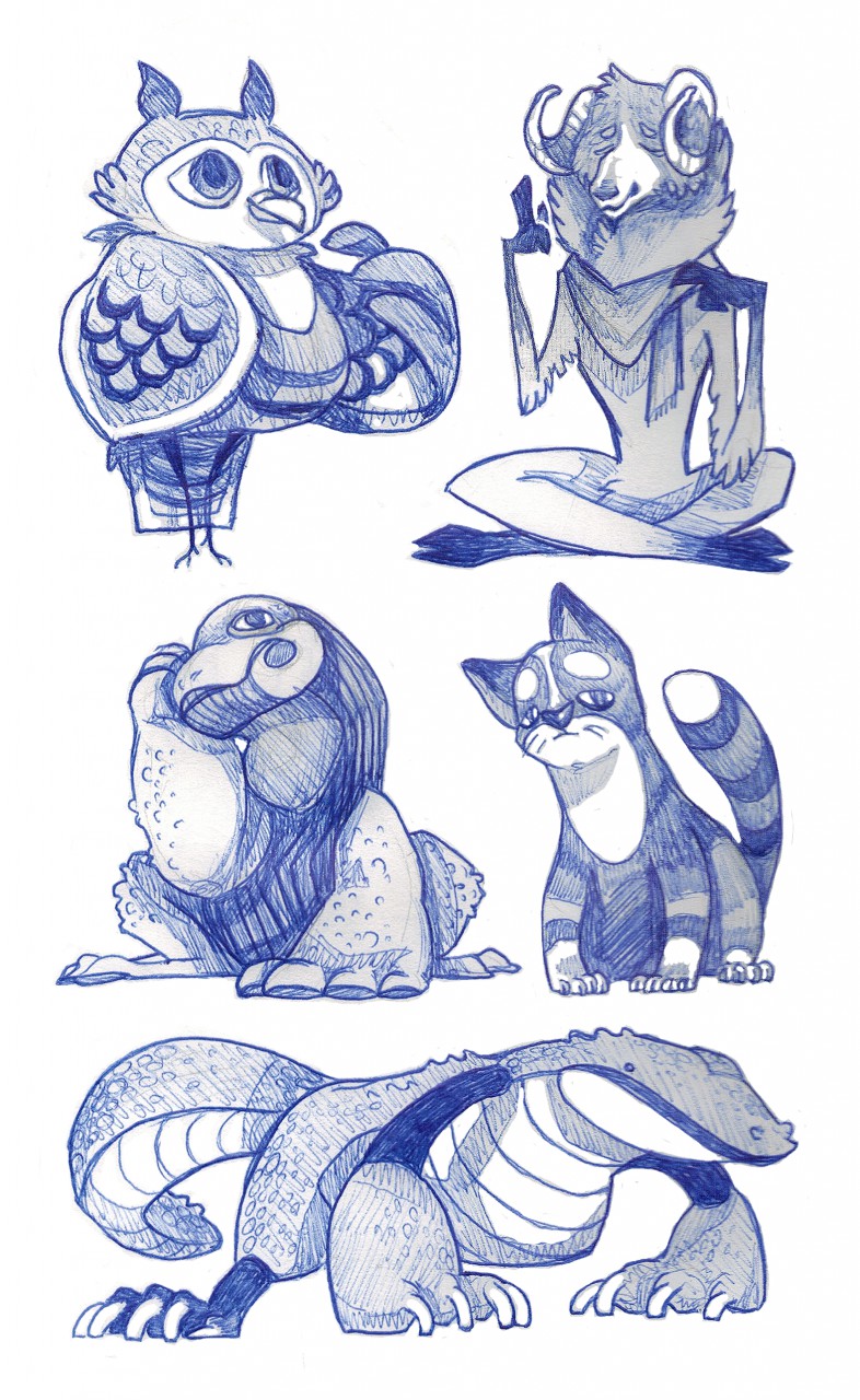 Stylized Animal Sketches by Reflinn -- Fur Affinity [dot] net