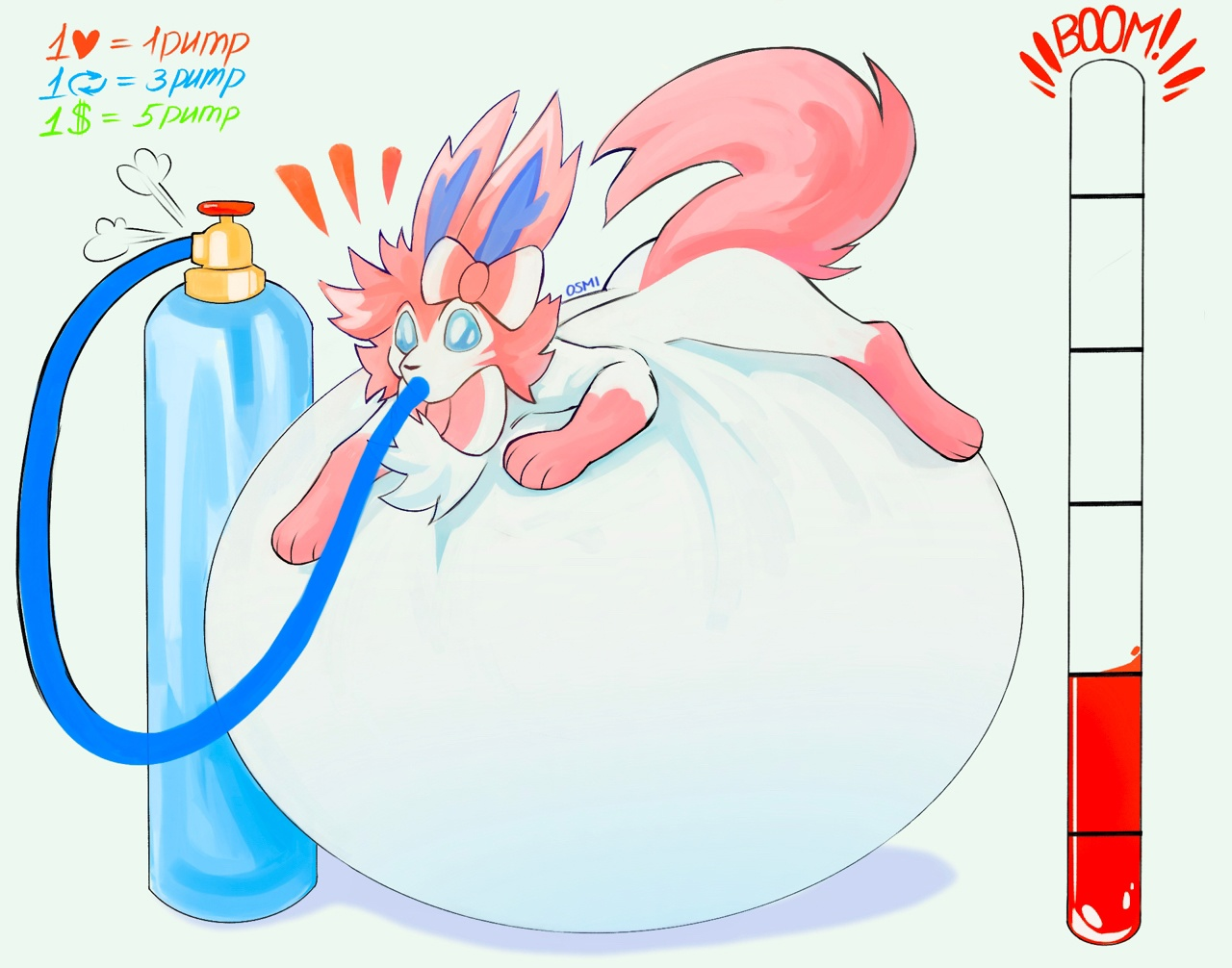 Twitter inflation drive with Sylveon #2 by REGARDIN_OSMI -- Fur Affinity  [dot] net