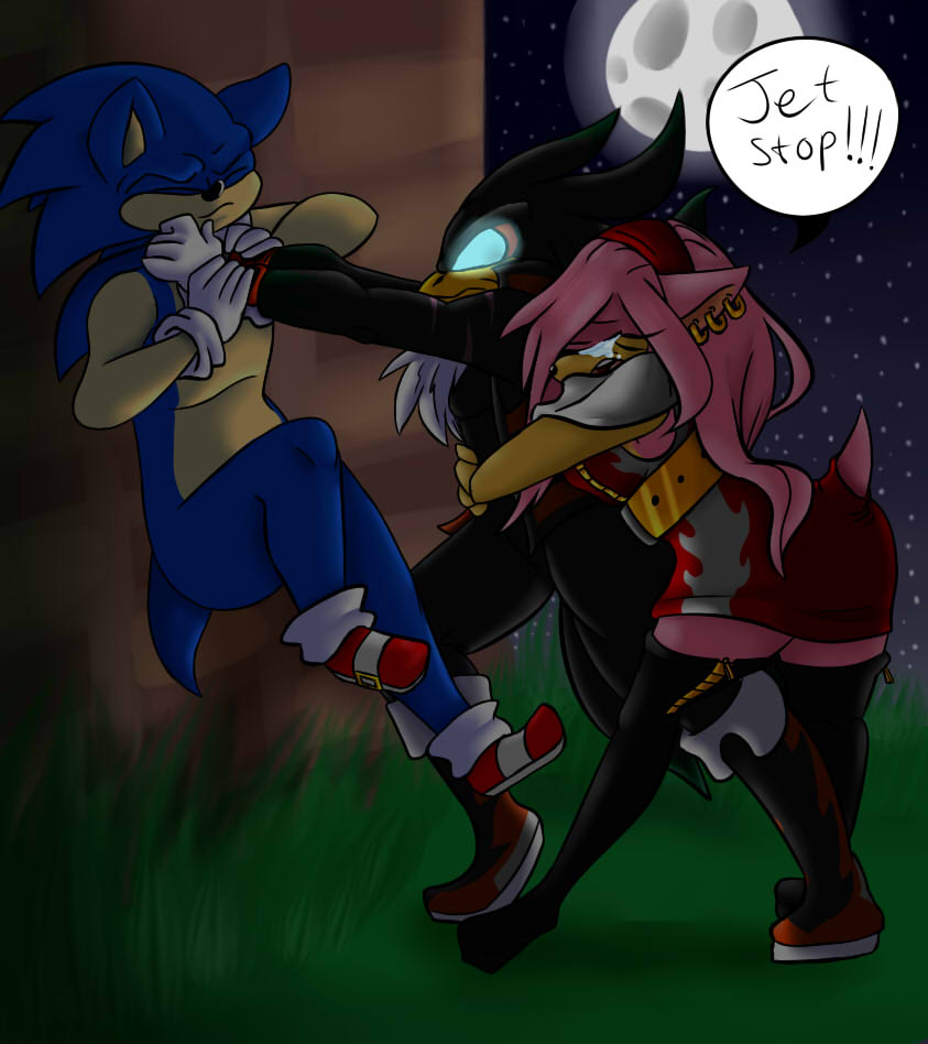 sonic the hedgehog and amy rose (sonic and 1 more) drawn by rat_riot