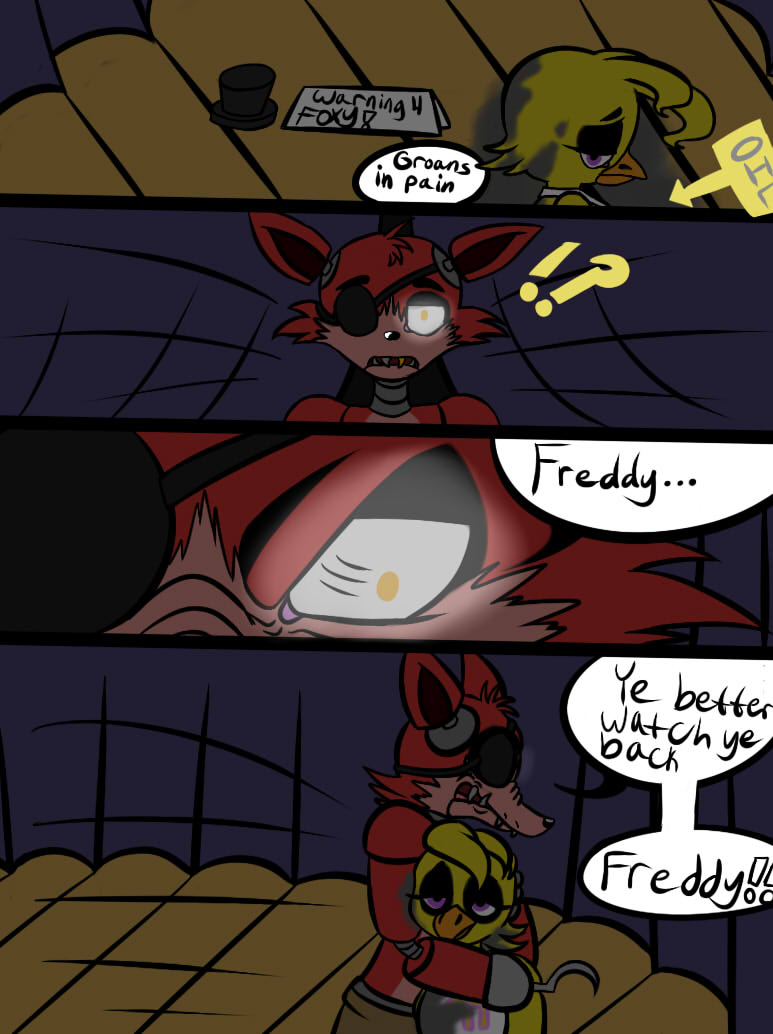 Foxy X Chica comic page 1 -Done- by Renee-Moonveil -- Fur Affinity [dot] net