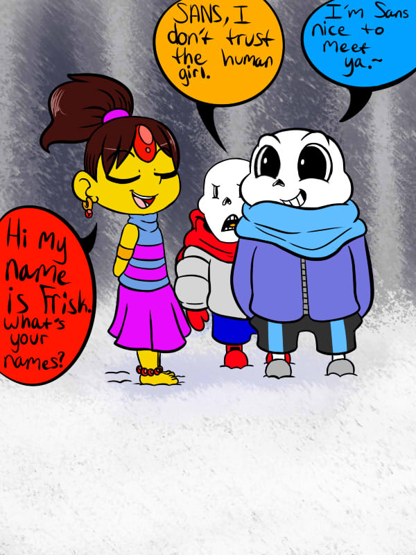 Sans X Frisk: I promised I'd protect you by Renee-Moonveil -- Fur Affinity  [dot] net