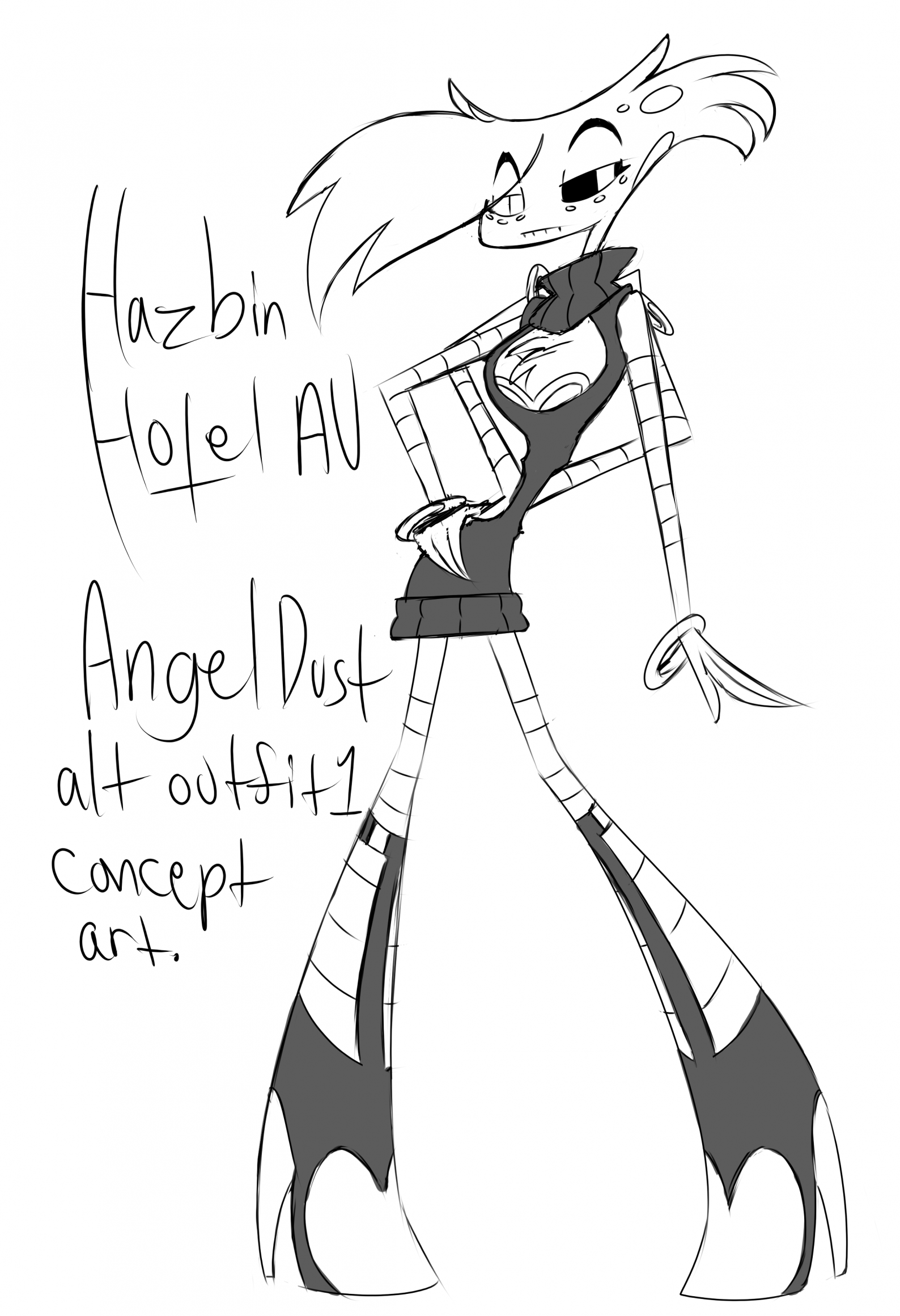 Hazbin Hotel AU: Angel Dust alt outfit 1 concept by ReneesInnerIrken -- Fur  Affinity [dot] net