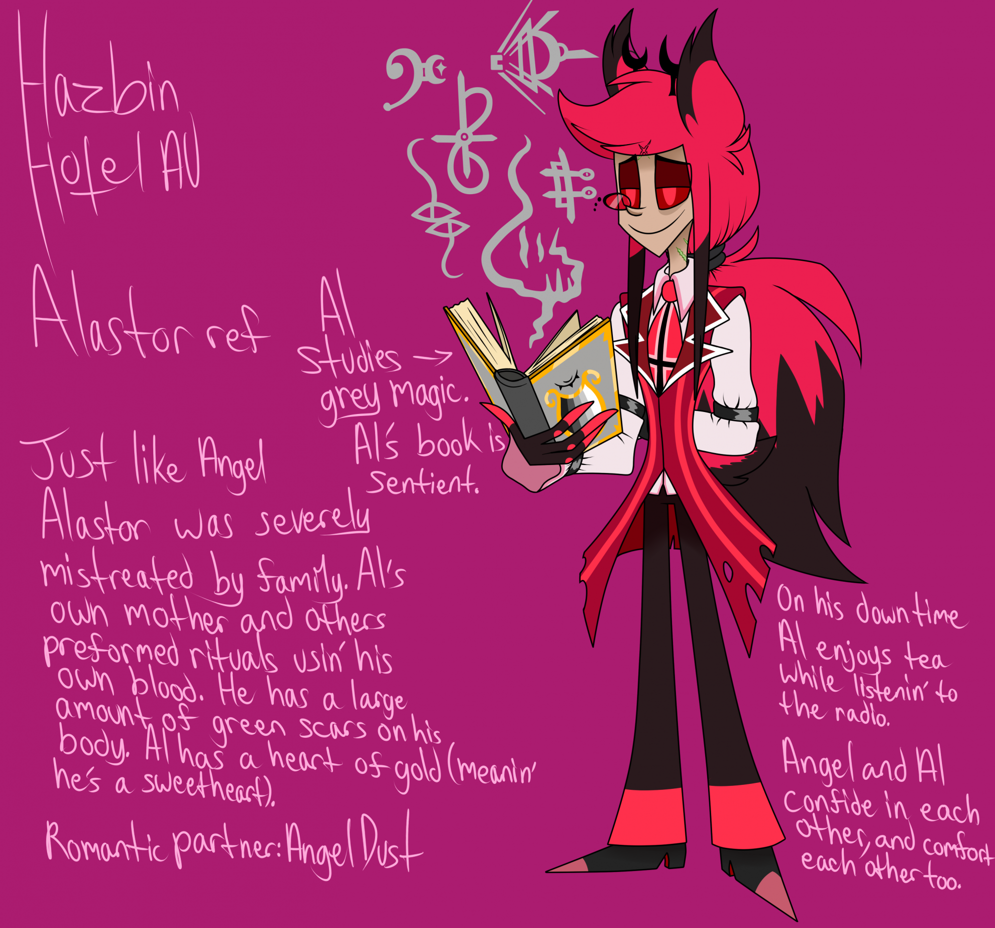 Hazbin Hotel AU: Alastor ref by ReneesInnerIrken -- Fur Affinity [dot] net