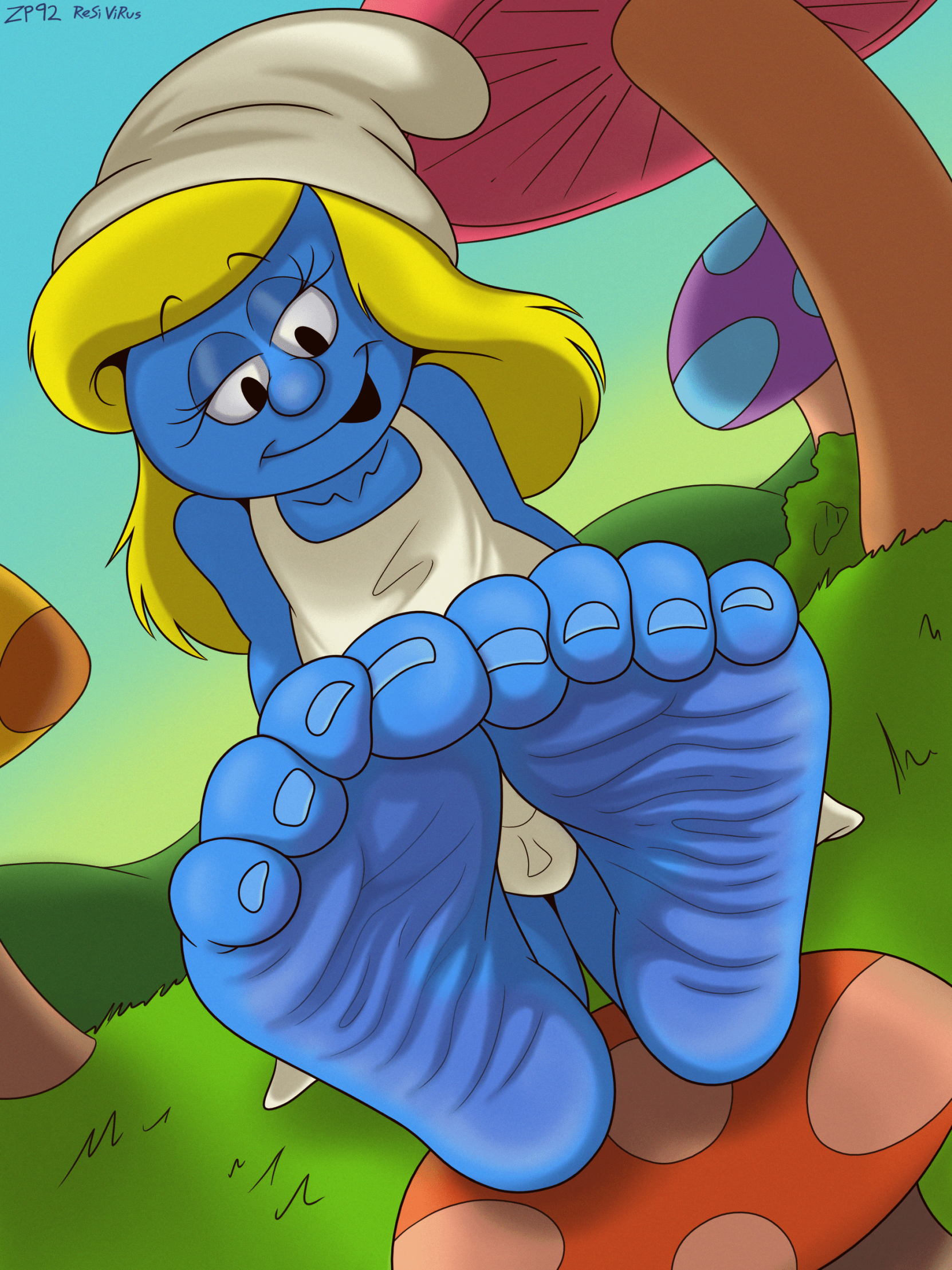 Smurfette feet