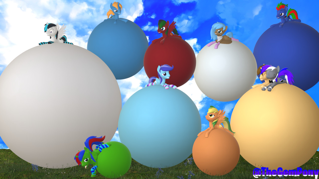 Lots Of Inflated Pones by RetroTheGemPony -- Fur Affinity [dot] net