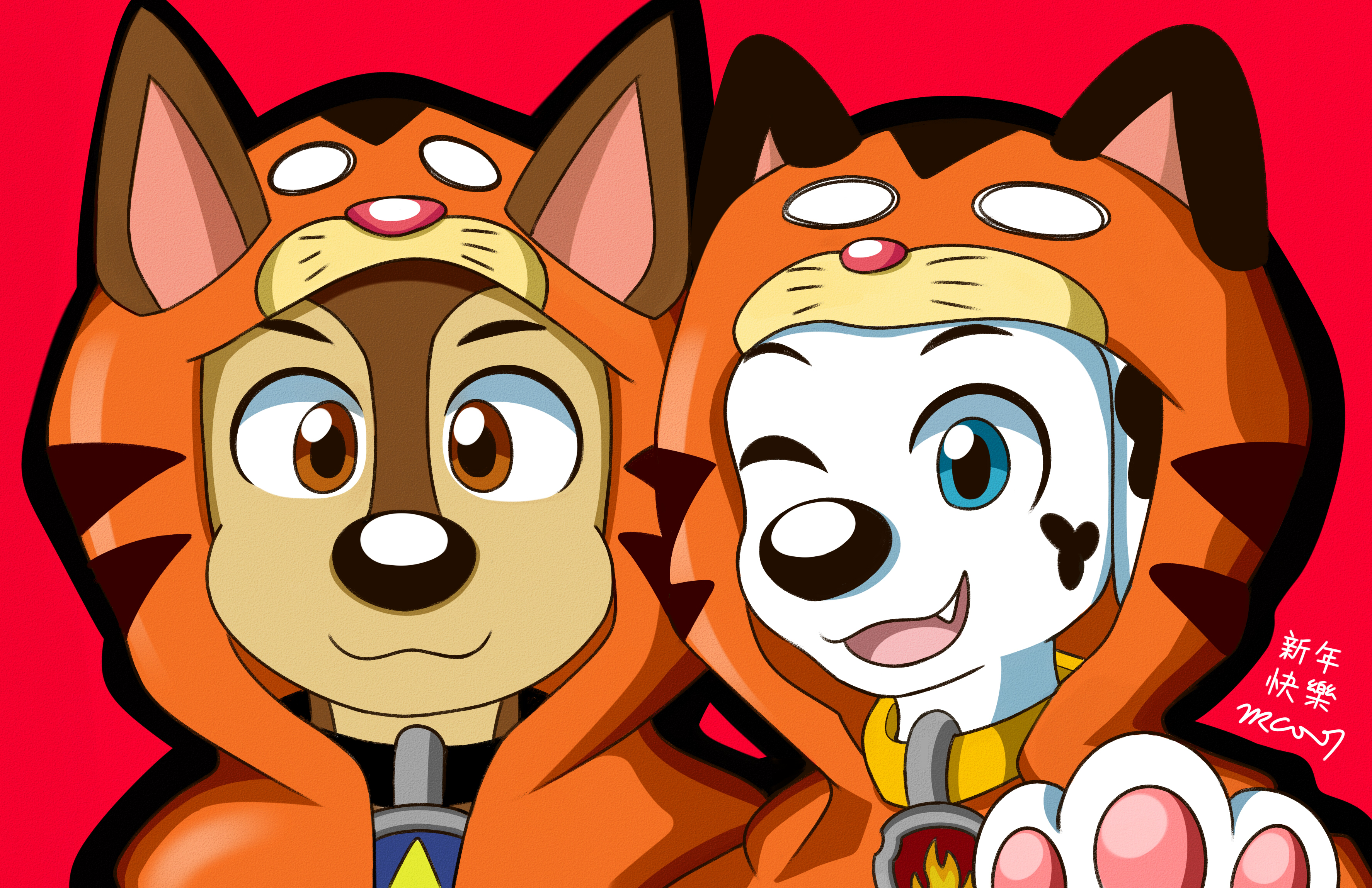 Paw Patrol - Zuma x Marshall by Rex100 -- Fur Affinity [dot] net