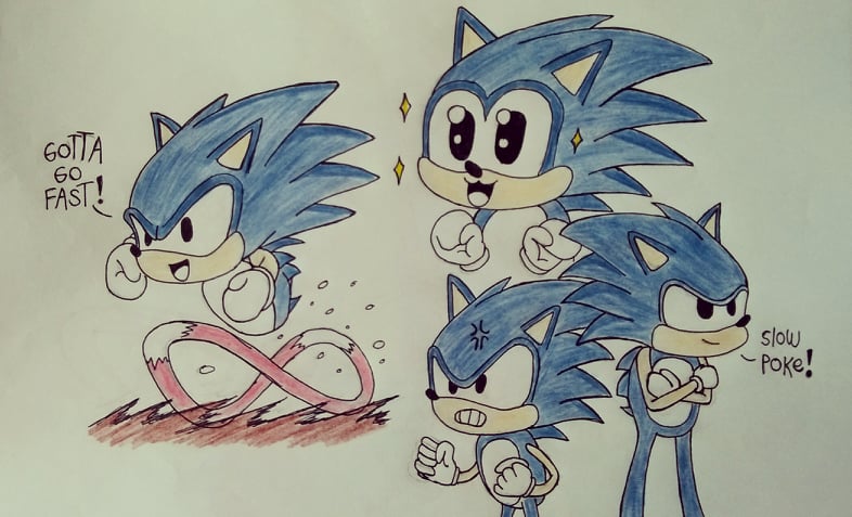 Sonic The Hedgehog Drawing | Hedgehog drawing, Cute drawings, Easy drawings