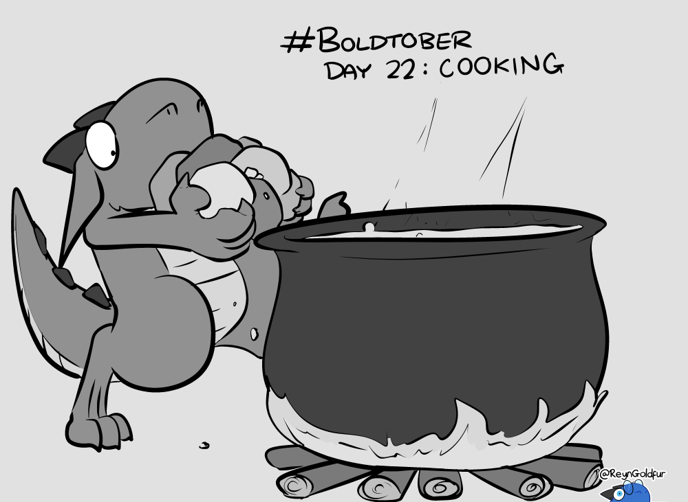 Kobold-tober Day 22: Cooking. 