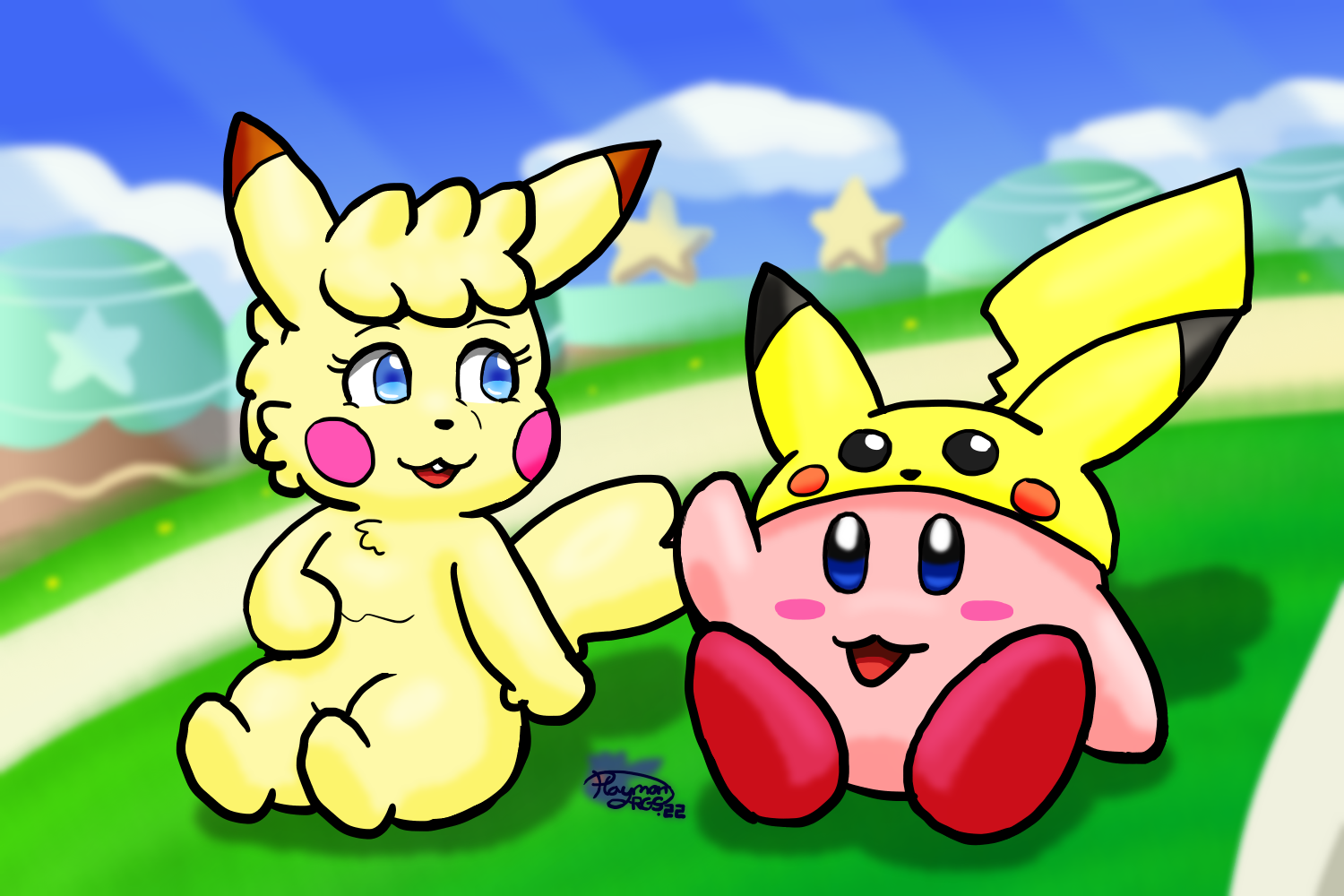 Kirby and Nika by RGSSXTREME -- Fur Affinity [dot] net