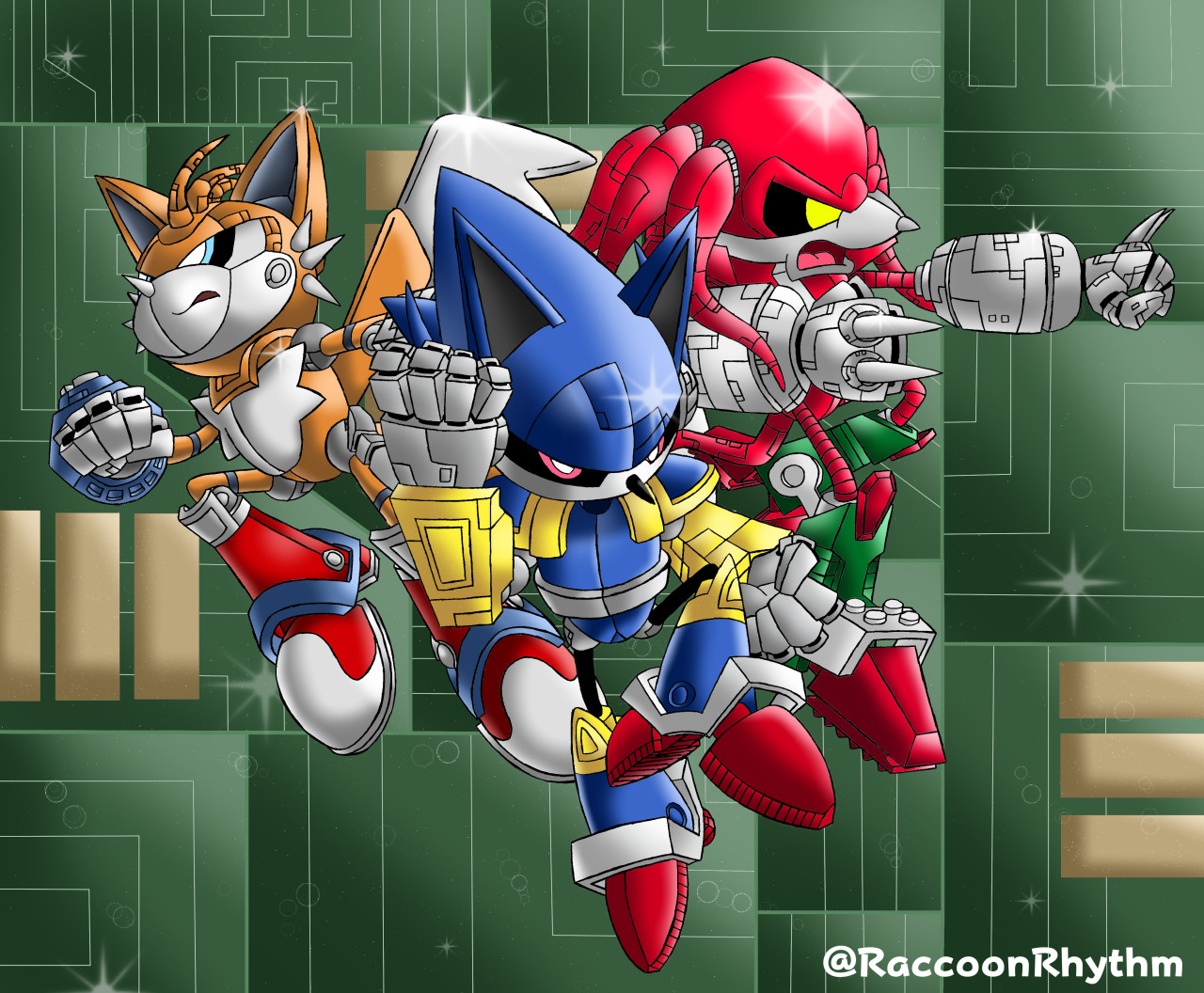 Mecha Sonic And Mecha Tails