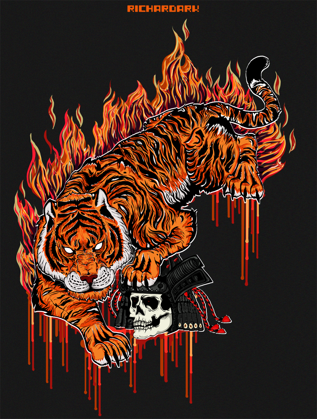 Самурайский тигр арт