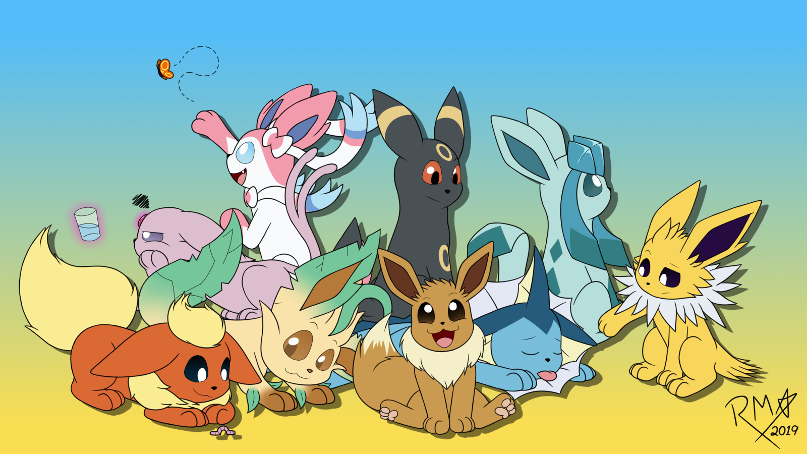 Eeveelution Squad  Pokemon eeveelutions, Cute pokemon wallpaper,  Eeveelutions