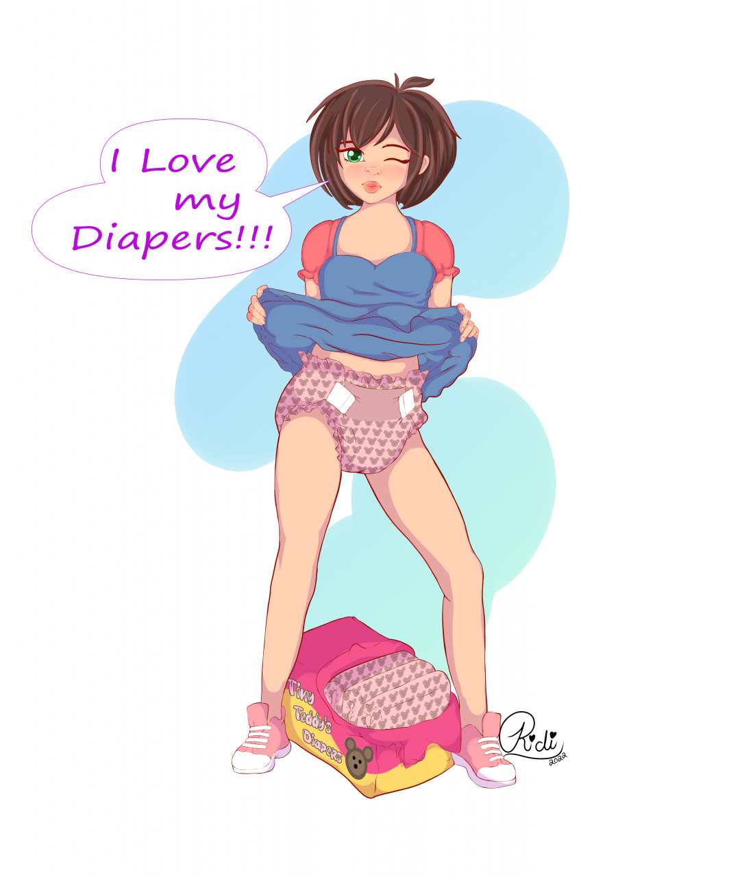 Nikki Loves Her Diapers by RidiRaccoon -- Fur Affinity [dot] net