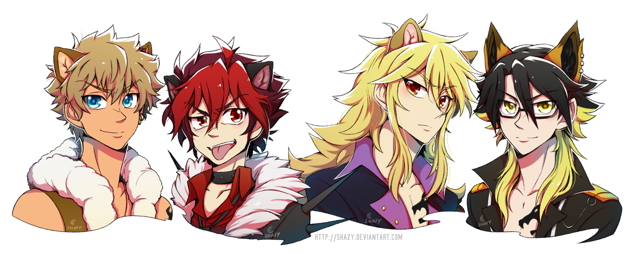 Rom, Crow, Aion, and Yaiba - Shingan Crimsonz - Show by Rock!!