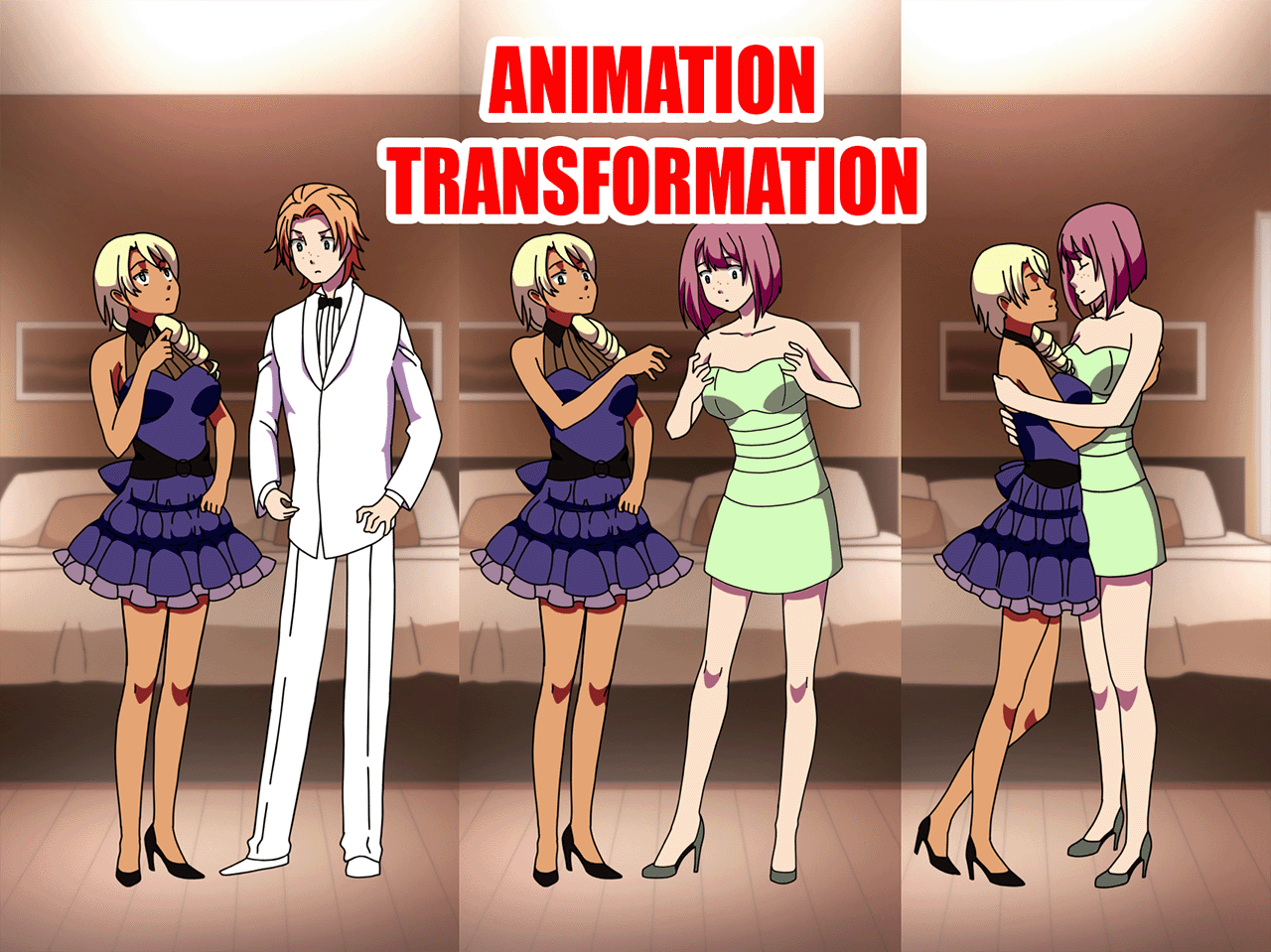 gender transformation animation