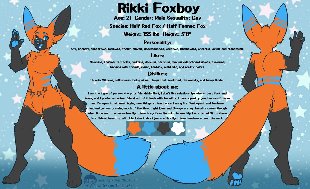 SFW Rikki Foxboy Ref Sheet by RikkiChadwick123 -- Fur Affinity [dot] net