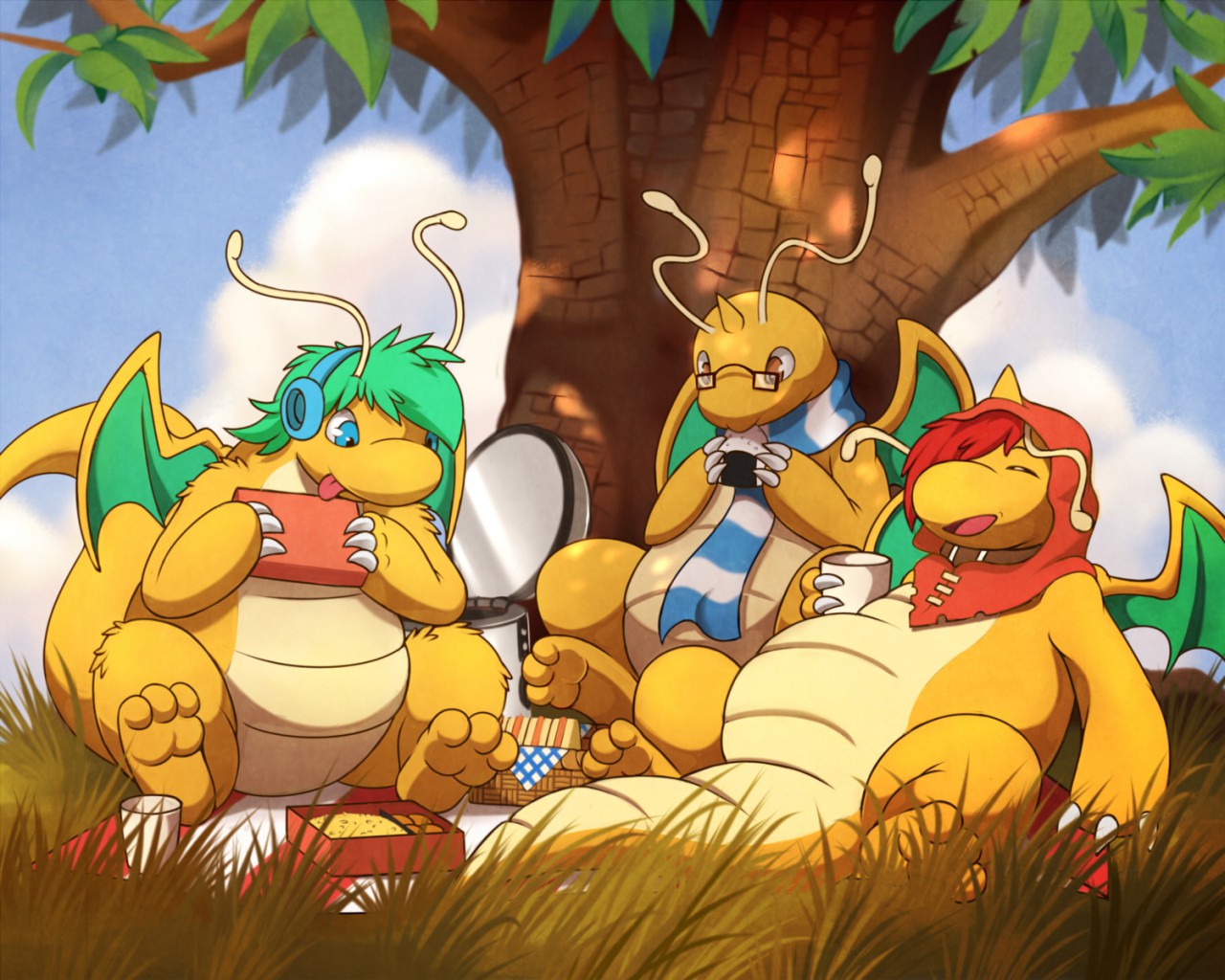 Commission] - Picnic by RikuAoshi -- Fur Affinity [dot] net