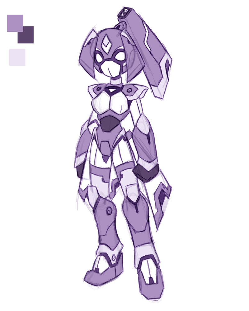 character concept art of an anime robot girl   cute  Stable Diffusion   OpenArt