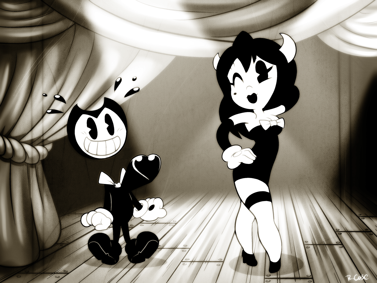 Bendy and Alice by Rings1234 -- Fur Affinity [dot] net