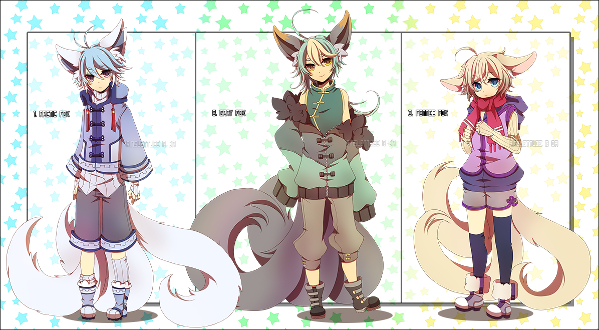 Adoptable AUCTION: Foxes [OPEN] by rinnyboo -- Fur Affinity [dot] net