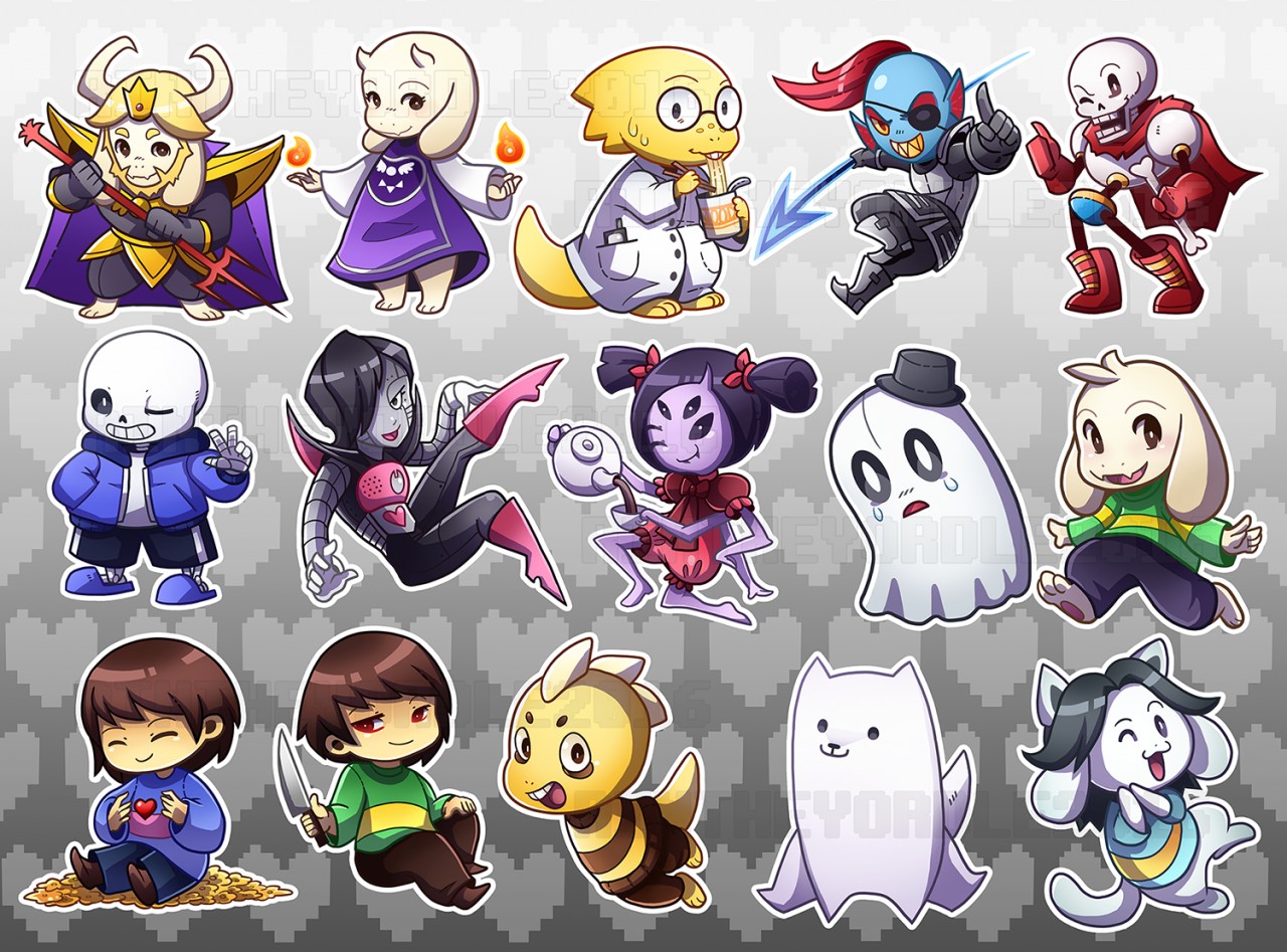 Undertale Characters - Undertale - Sticker