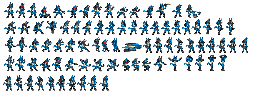 Pokemon: Lucario (Sprite) by DangerMD on DeviantArt