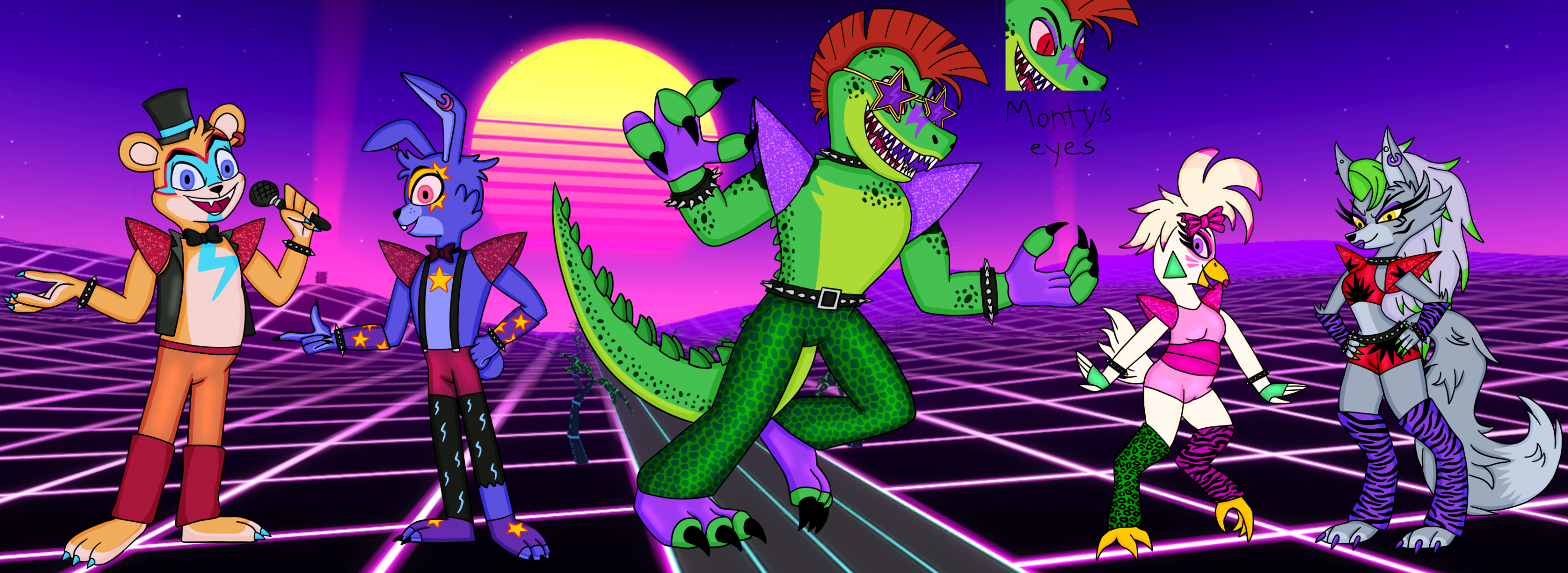 Download Fnaf Security Breach Background Animatronics Playing