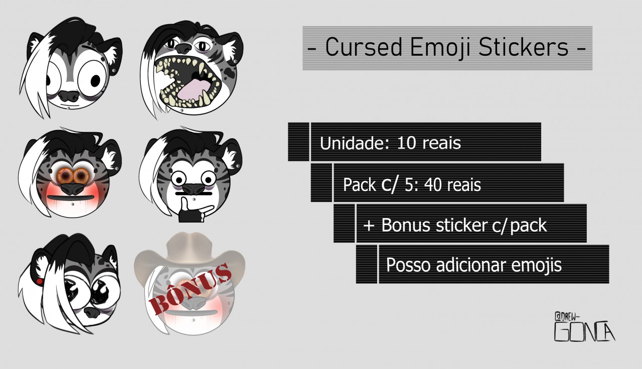 Cursed Emojis” animated sticker set for Telegram