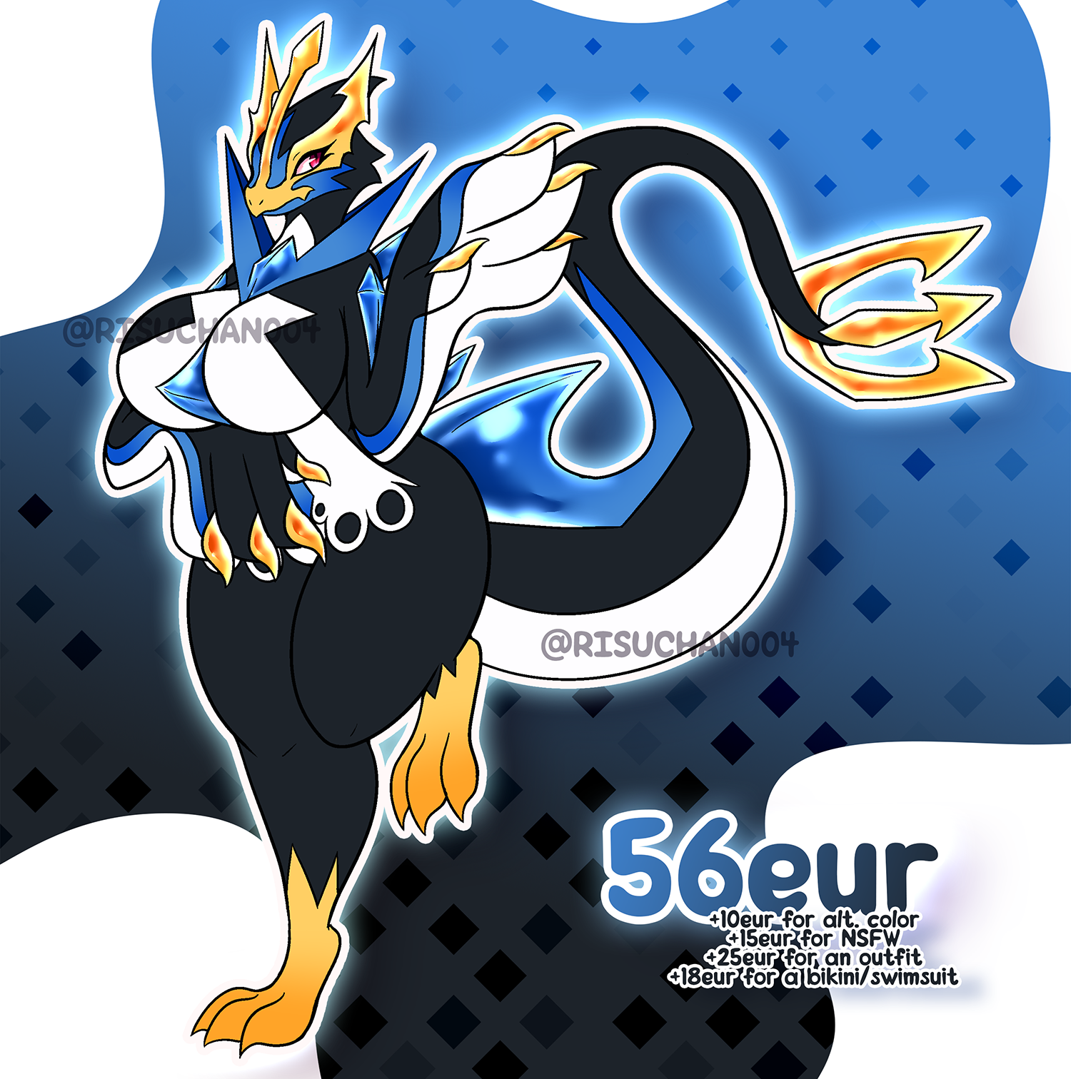 Pokemon Lugia + Klonoa fusion adoptable open reminder by MankaManke -- Fur  Affinity [dot] net