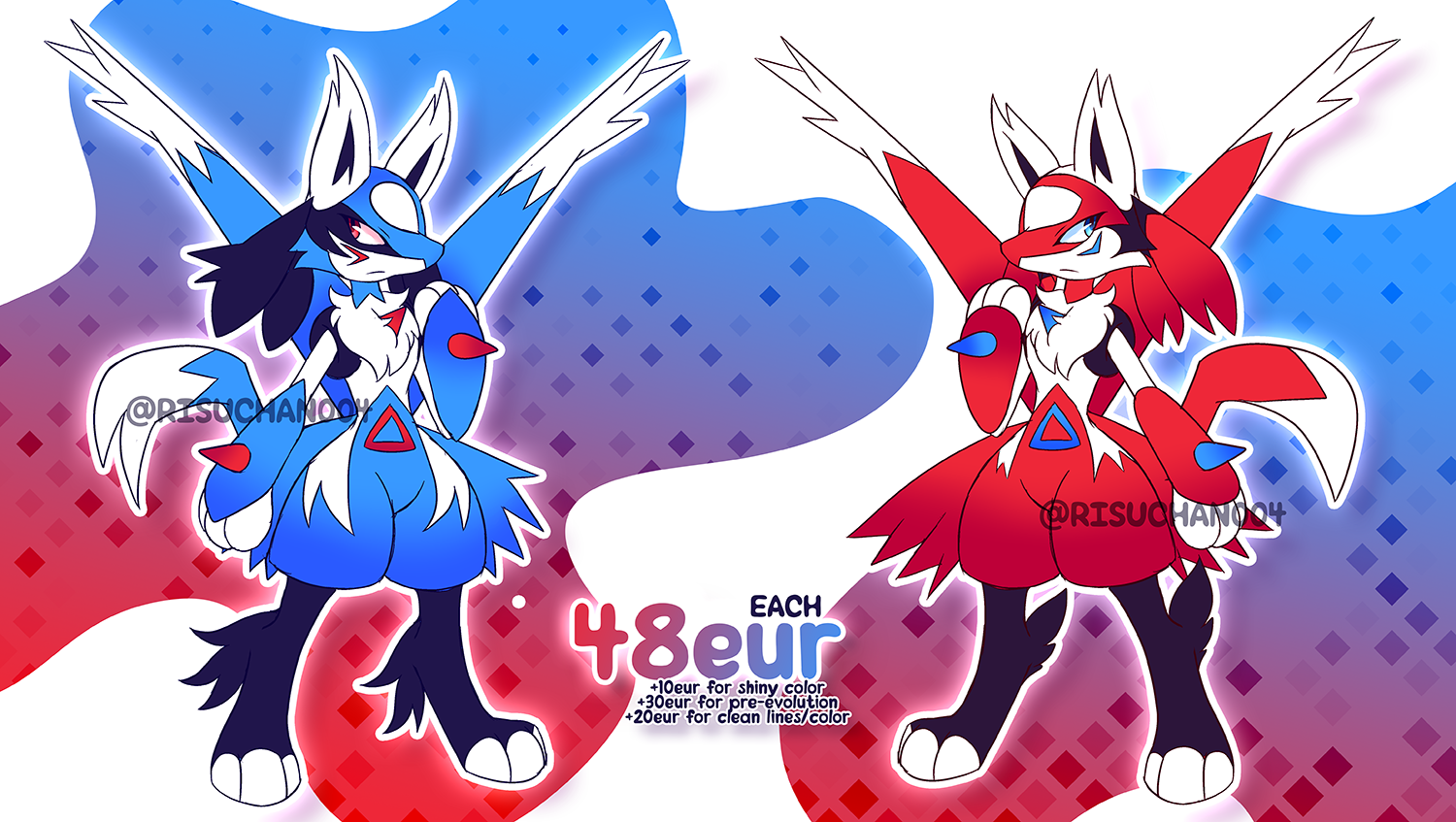 Shiny pokemon edits — the lucario line