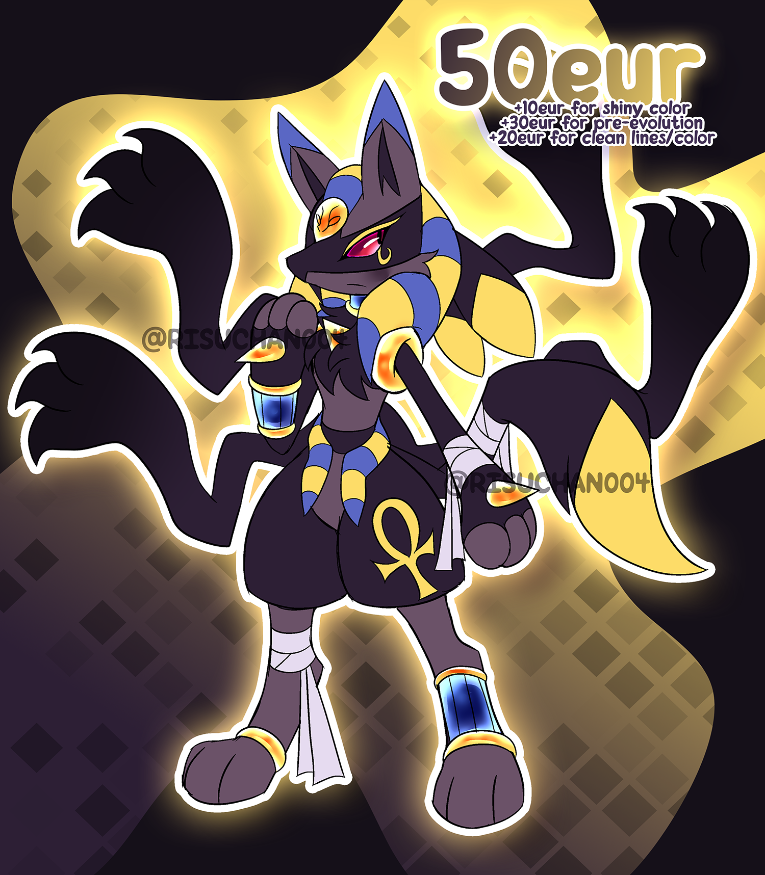 OC] Lucario x Chandelure sprite fusion (requested by u/jeqni) : r/Pokemonart