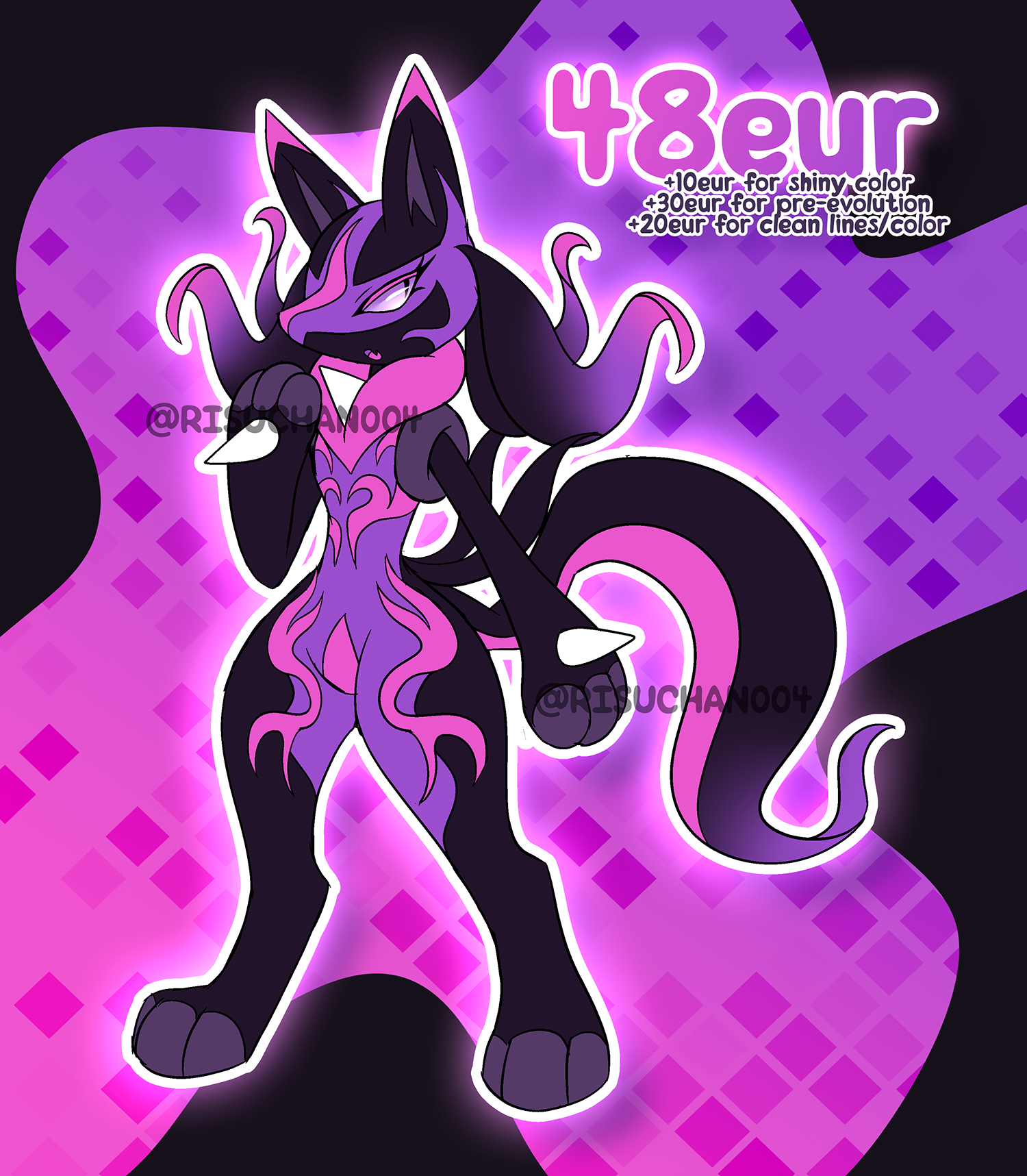 Shiny pokemon edits — the lucario line