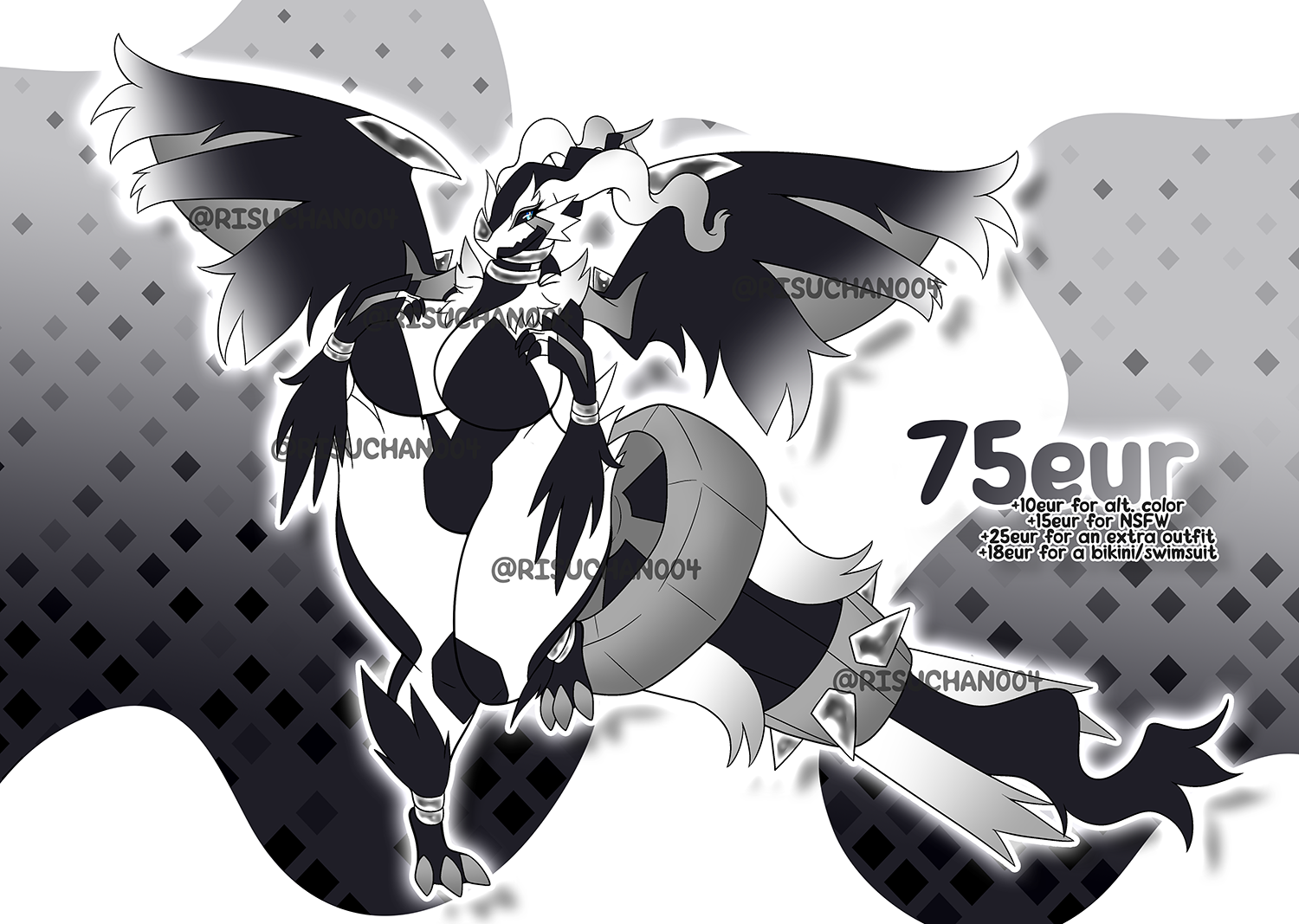 🤍 CLOSED - Reshiram x Zekrom FUSION ADOPT by risuchan004 -- Fur Affinity  [dot] net