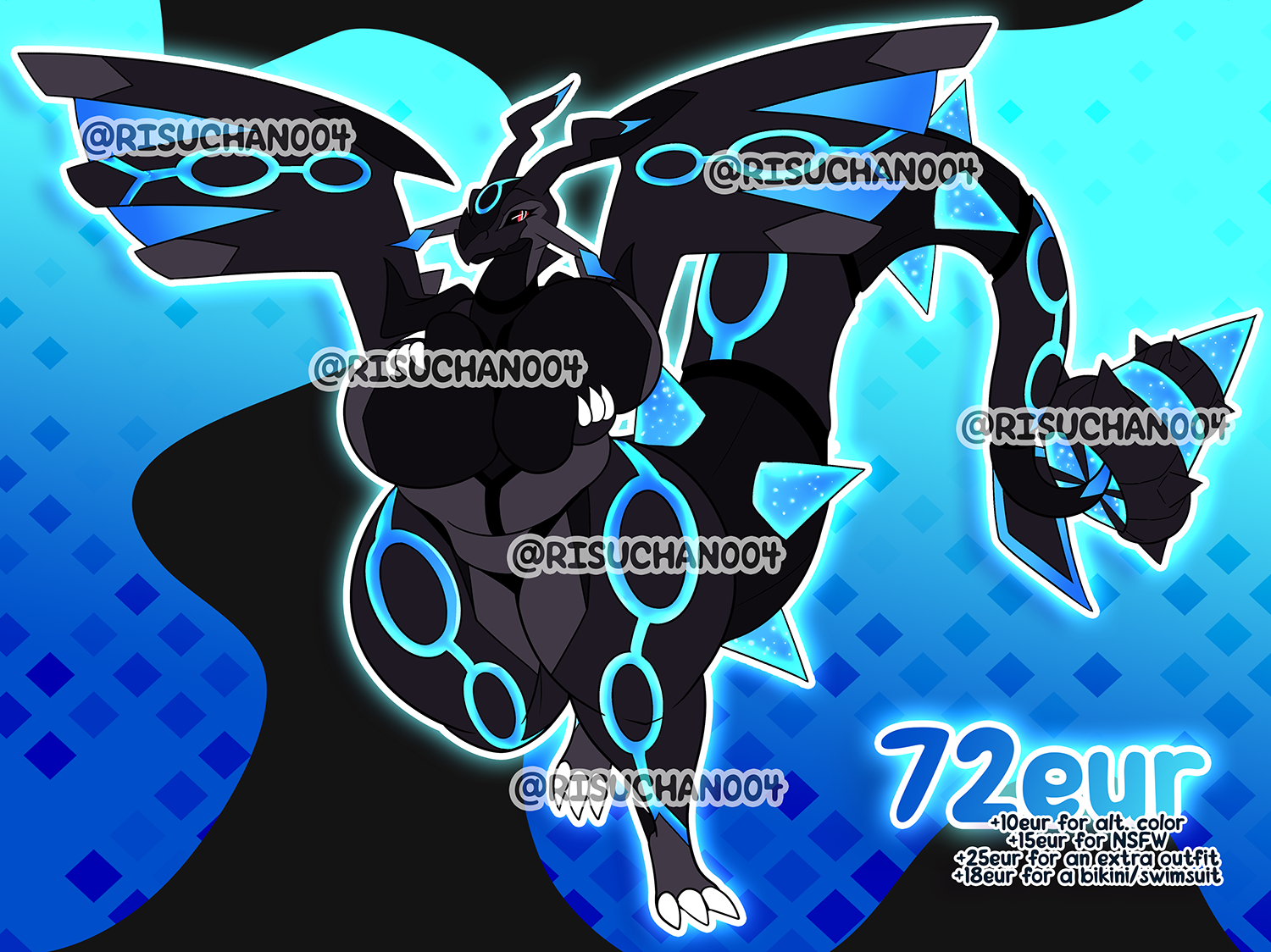 Luxkrom (Luxray-Zekrom fusion) by jordanqv.deviantart.com on @DeviantArt