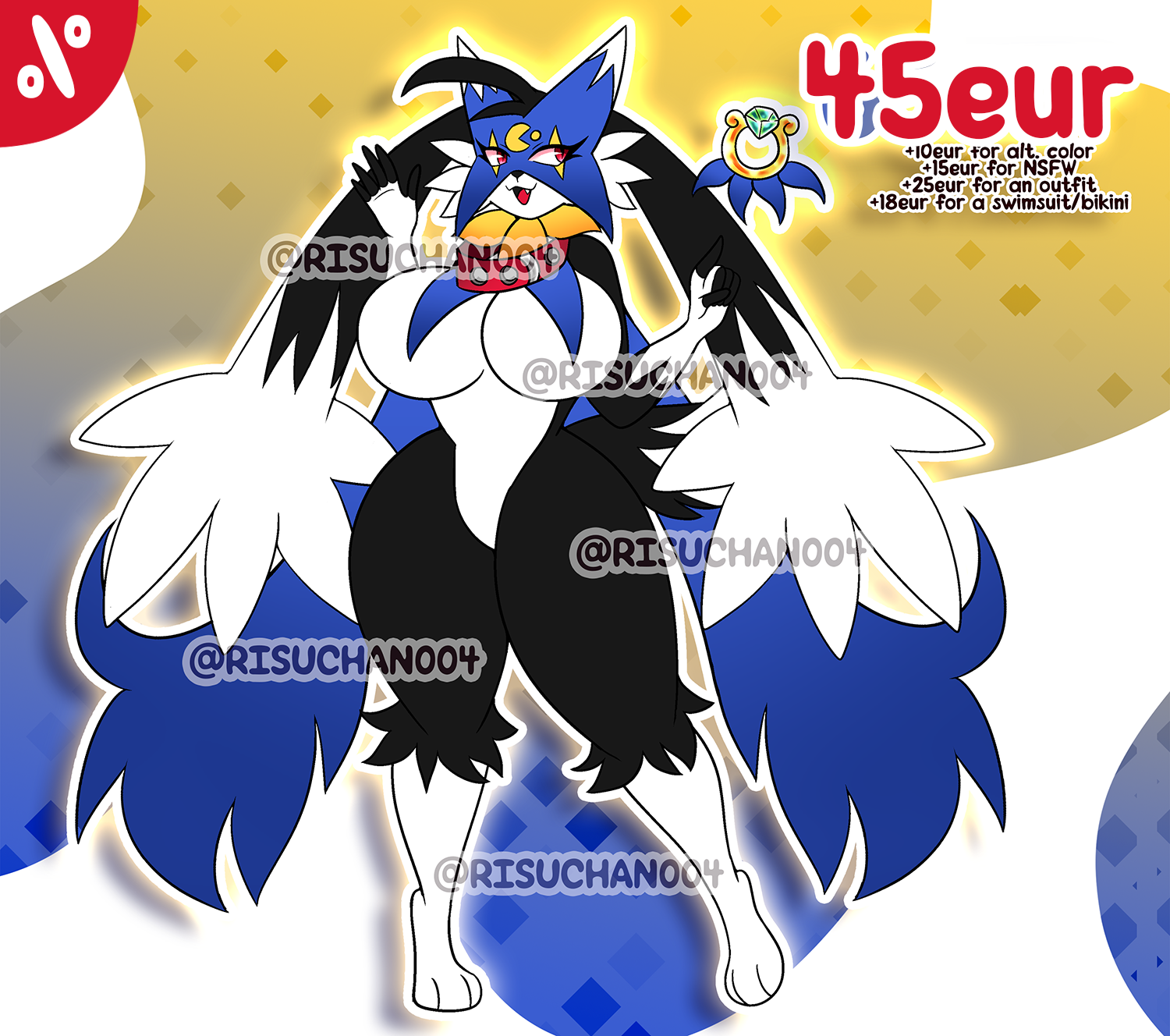 Pokemon Lugia + Klonoa fusion adoptable open reminder by MankaManke -- Fur  Affinity [dot] net