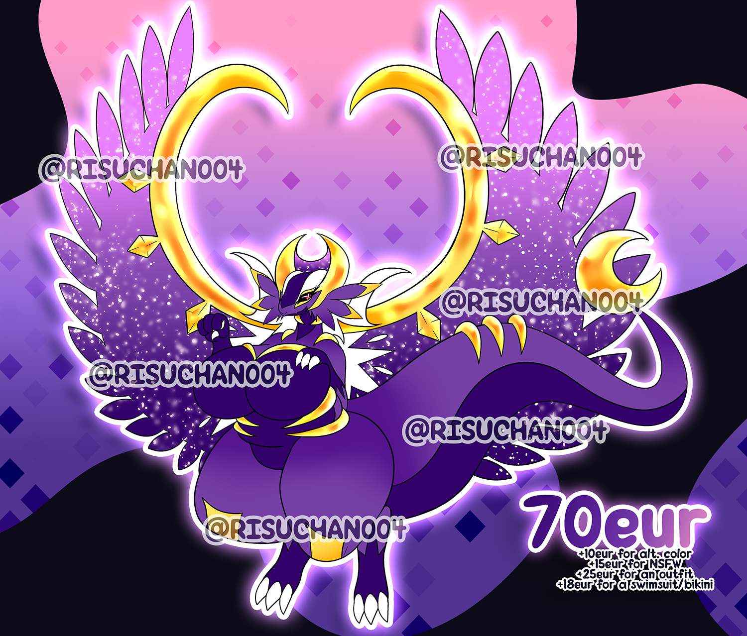 Lunala + Roaring Moon Fusion by Espurr605 on DeviantArt