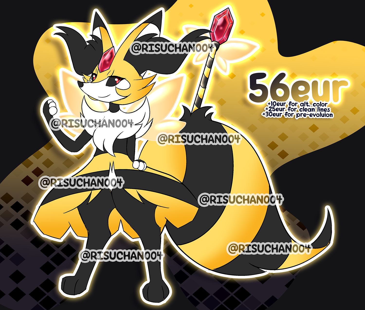 Braixen x Zekrom Fusion ADOPT - CLOSED by risuchan004 -- Fur Affinity [dot]  net