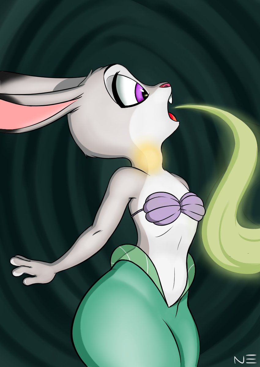 Judy Hopps Little Mermaid version by RobHyena -- Fur Affinity [dot] net