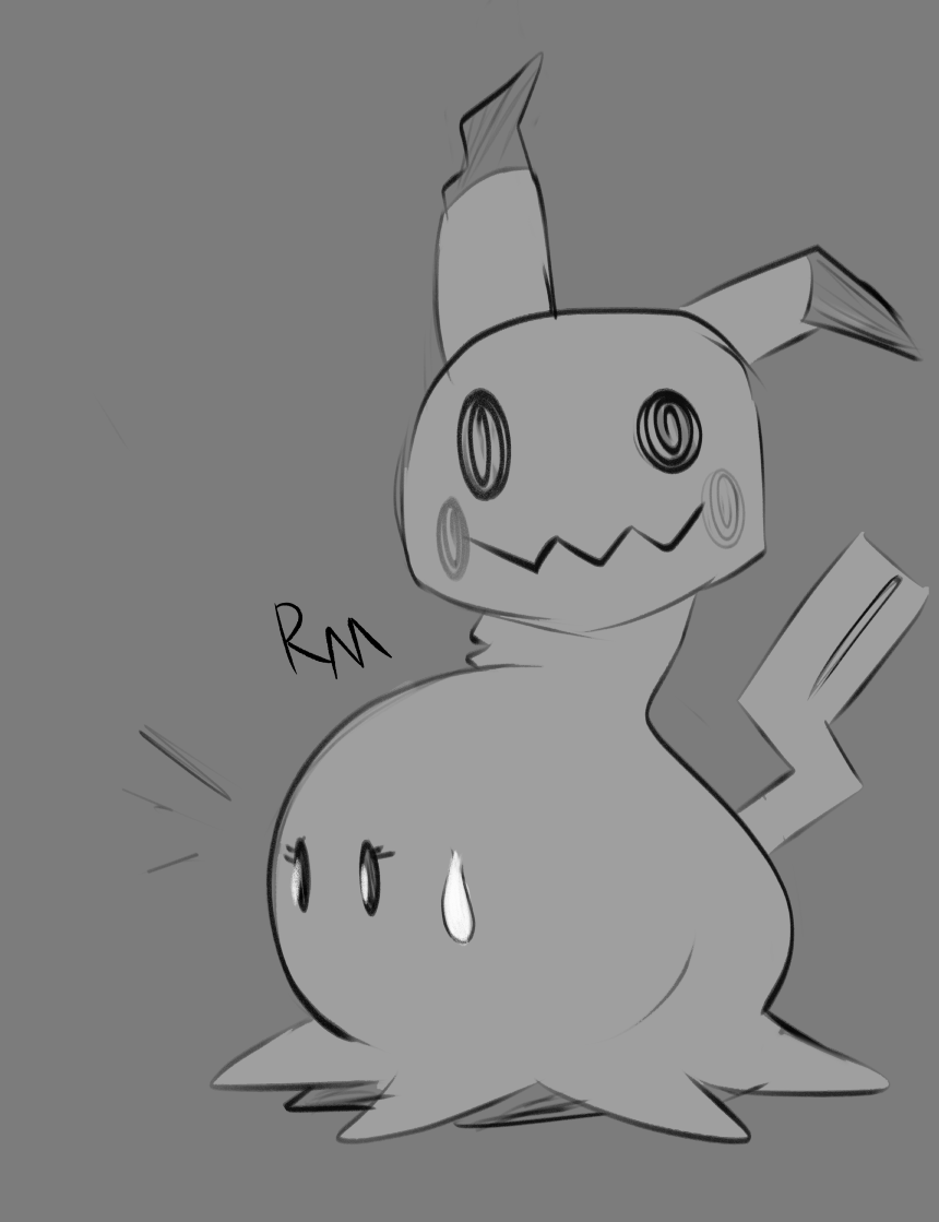 Round Mimikyu Doodle by RoboMama -- Fur Affinity [dot] net