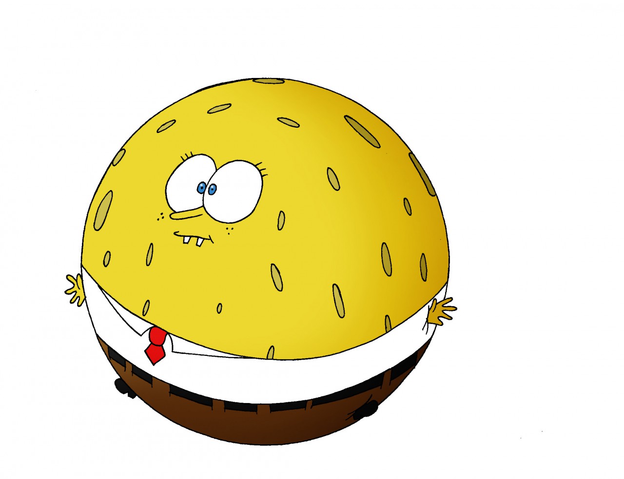 Spongebob inflated pants. 