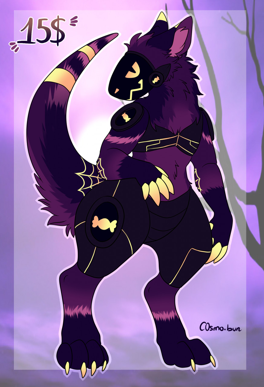 HQ DETAILED HALLOWEEN PROTOGEN ADOPT + 4 TELEGRAM STICKERS by AnalShop --  Fur Affinity [dot] net