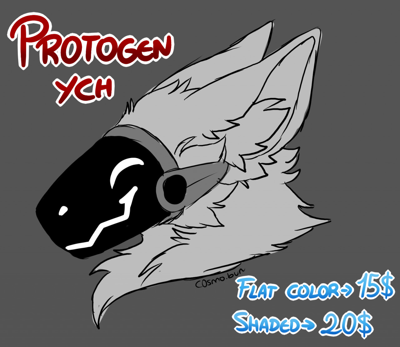 Protogen Head Shot- Character for D&D - furry post - Imgur