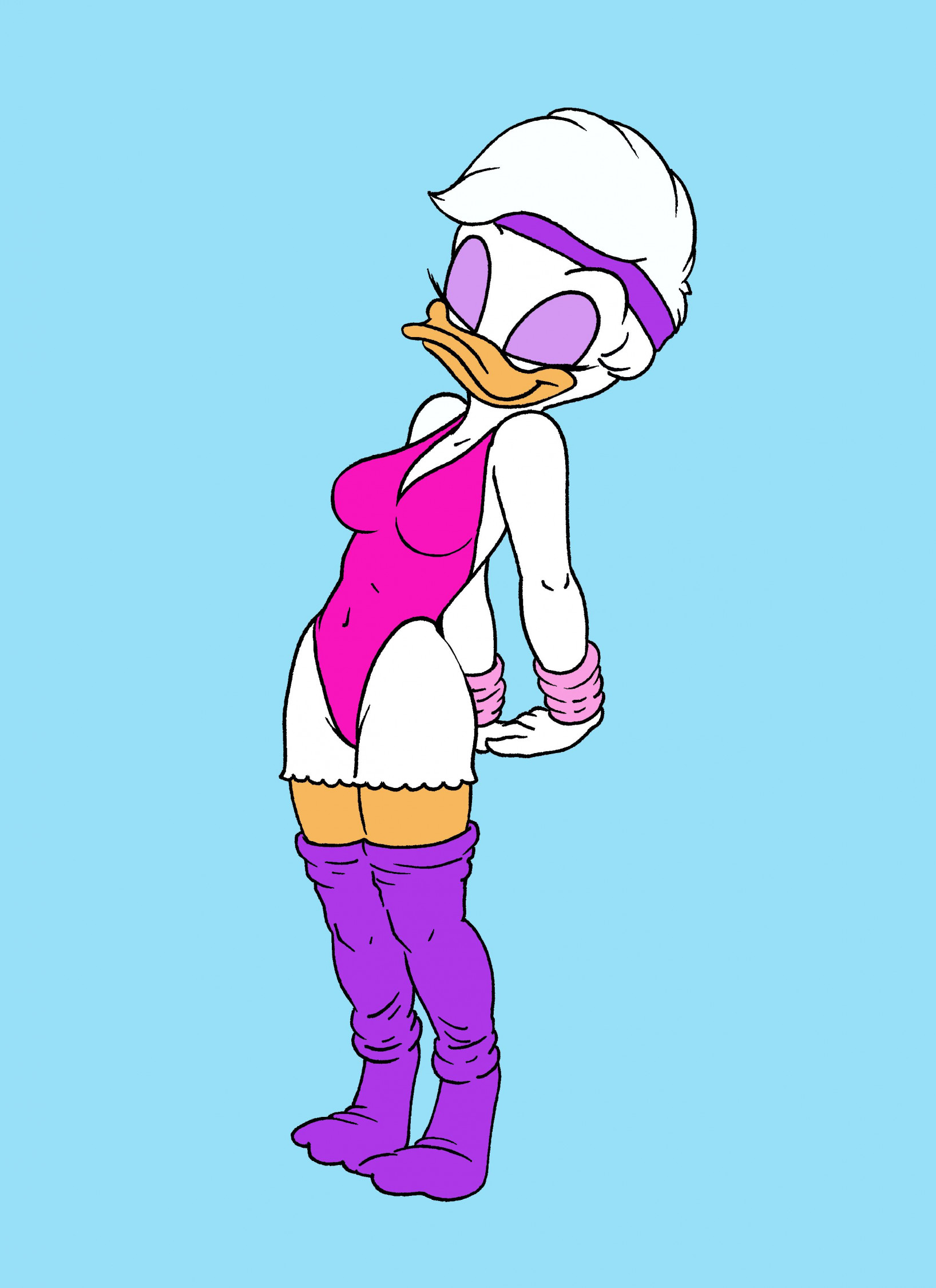 Daisy Duck At The Gym (commission) by RockBaker -- Fur