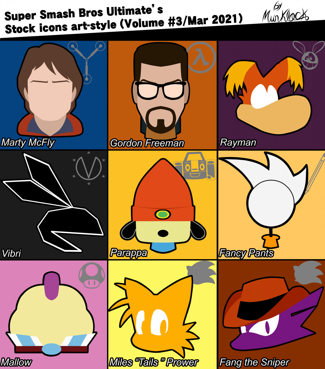 Super Smash Bros Ultimate's stock icons (Vol.3) by Rockwolf012