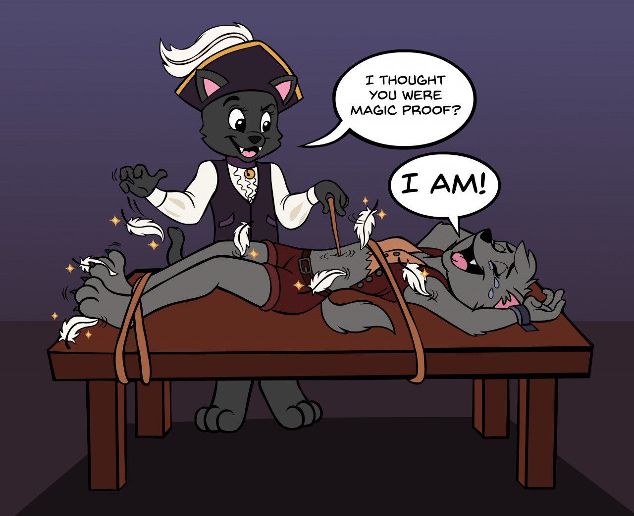 Tickling pirates:Cat and Wolf by RoflLizard -- Fur Affinity [dot] net