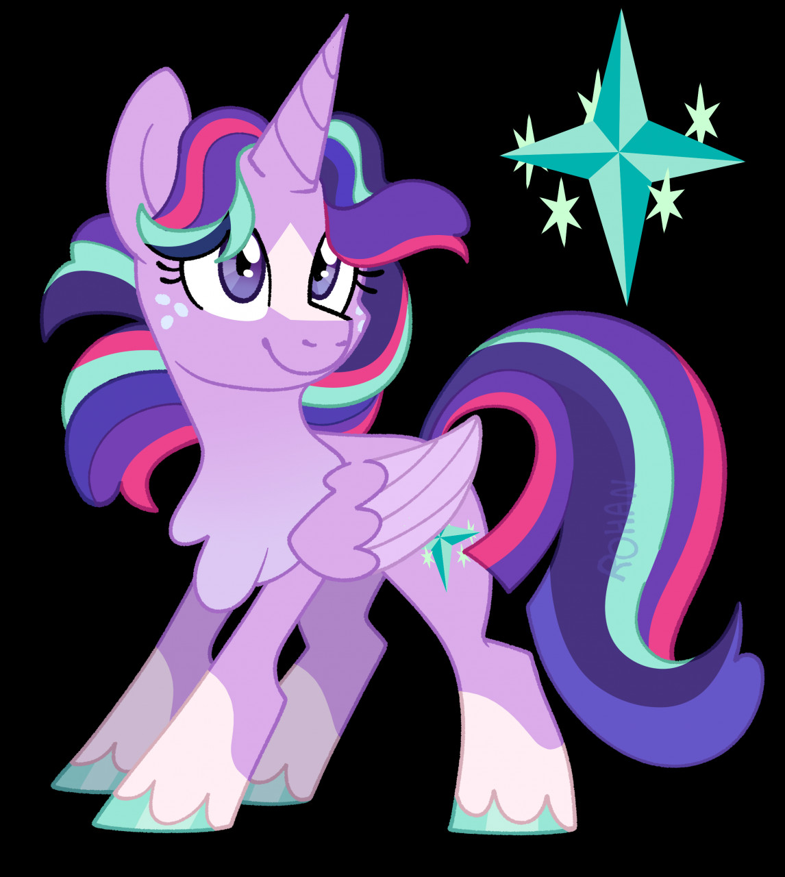 Twilight/Starlight fusion by Rohans-Ponies -- Fur Affinity [dot] net
