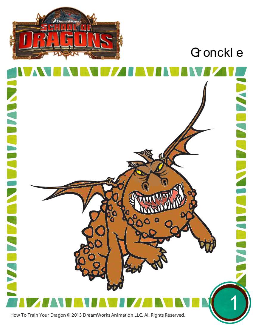 how to train your dragon gronckle coloring pages